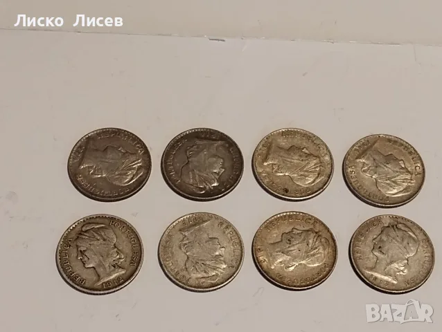 Португалия 50 центавос (1912-1916г.) сребро