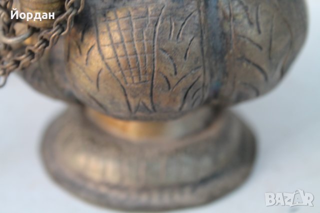 Старо сребърно кандило сачан, снимка 6 - Други ценни предмети - 42880328