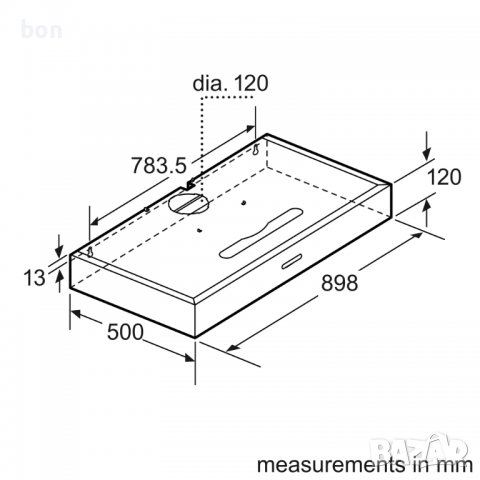 Аспиратор BOSCH DHU965E, снимка 5 - Абсорбатори - 38997248