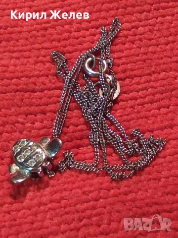 НЕЖНО СРЕБЪРНО КОЛИЕ с ФИГУРАЛЕН СРЕБЪРЕН МЕДАЛЬОН ПЧЕЛА СРЕБРО 925 с БЯЛА ПОЗЛАТА и ЦИРКОНИ 33875, снимка 14 - Колиета, медальони, синджири - 46448066