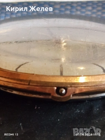 Стар механичен часовник MONDAINE SWISS работи позлатен за КОЛЕКЦИЯ 40568, снимка 8 - Антикварни и старинни предмети - 54119525