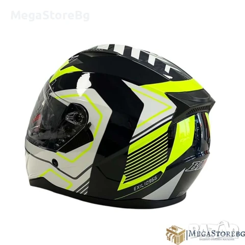Каска с вградени слънчеви очила M67 - Размер S, M, L, XL - Сиво/Неон, снимка 5 - Аксесоари и консумативи - 50720348