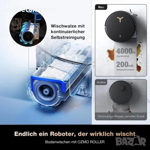 Прахосмукачка робот Ecovacs Deebot X8 Pro Omni , снимка 2 - Прахосмукачки - 53266103