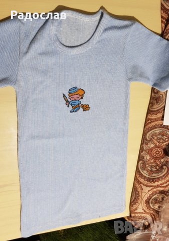 Детска тениска фанелка и вълнен чорапогащник 8 - 10 год, снимка 1 - Детски тениски и потници - 36609473