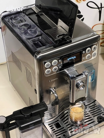 Кафемашина кафе автомат Saeco Exprelia evo с гаранция, снимка 4 - Кафемашини - 51863447