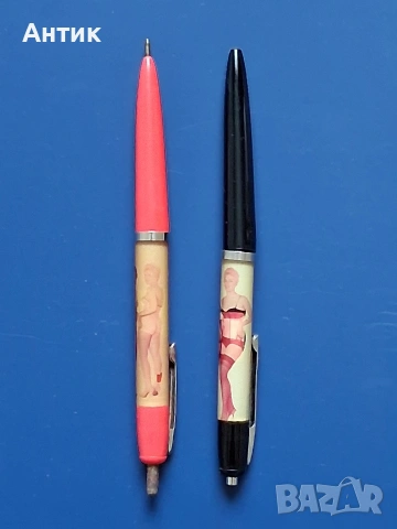 Две Стари Химикалки Голи Жени Еротика от Соца 70' те год., снимка 6 - Други ценни предмети - 53933525