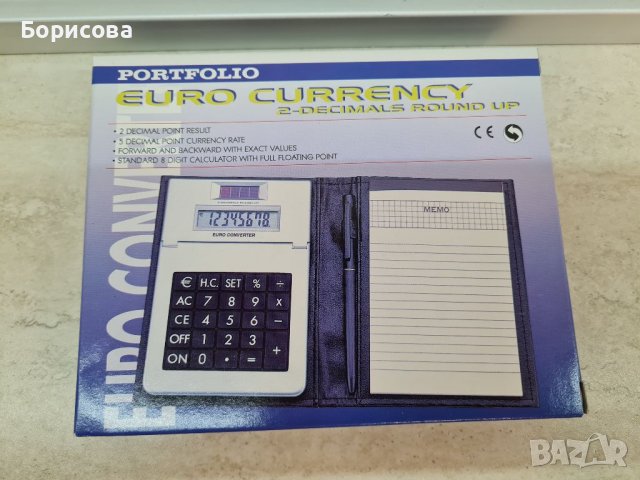 Калкулатор с бележник и химикал, снимка 1