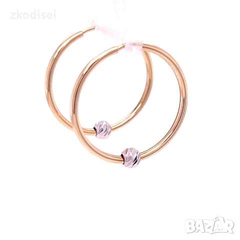 Златни обеци 1,87гр. 14кр. проба:585 модел:34407-4, снимка 2 - Обеци - 51822767