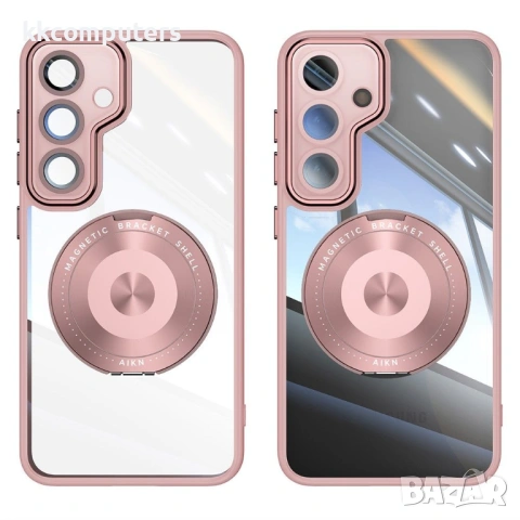 Магнитен Калъф за Samsung Galaxy A37 5G с Въртящ се Пръстен - PC+TPU, 360° стойка, Със стъкло, 6 цвя, снимка 4 - Калъфи, кейсове - 54053313