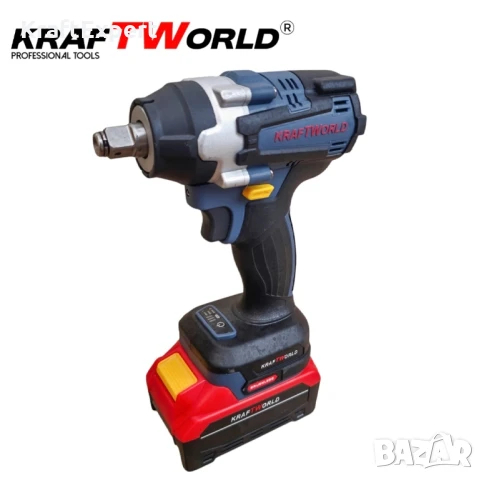 Акумулаторен Ударен Комбиниран Гайковерт-Винтоверт Kraftworld с 2 Батерии, снимка 2 - Винтоверти - 50482893