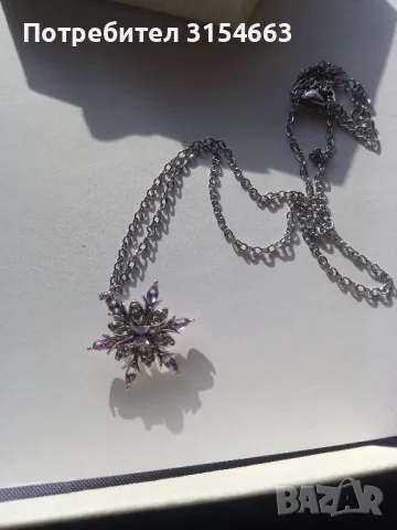 Колие с кристали , снимка 5 - Колиета, медальони, синджири - 50178651