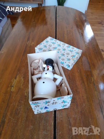 Стар свещник Снежен човек, снимка 2 - Други ценни предмети - 37168628