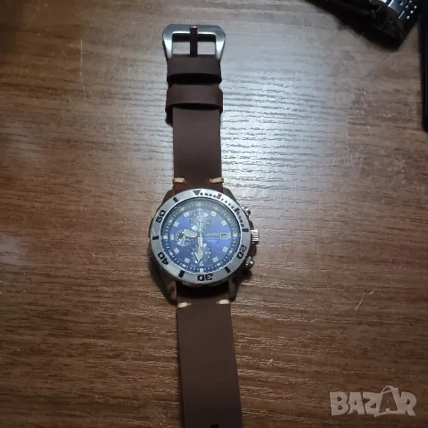 Seiko Chronograph 100M Blue Dial, снимка 3 - Мъжки - 56047406