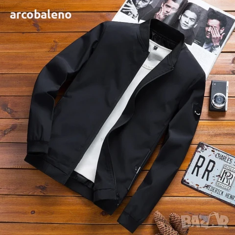 Мъжко ежедневно яке с цип в семпъл стил, 4цвята , снимка 2 - Якета - 51379403