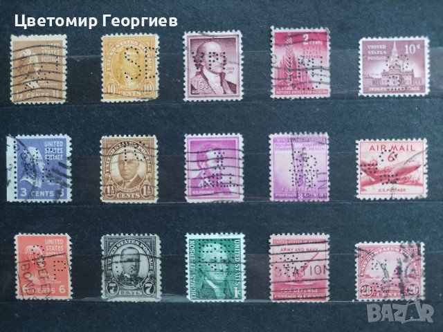 Америка (перфини), снимка 2 - Филателия - 37076026