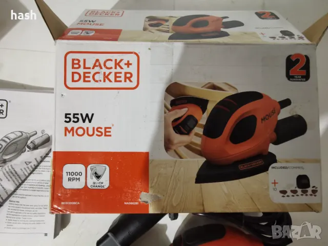 Мишка BLACK+DECKER BEW230BCA 55W шлифовъчна машина за детайли, скорост 11000RPM, диаметър на орбитат, снимка 4 - Други инструменти - 48547236
