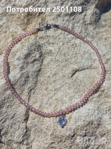 Колие с кристално сърце