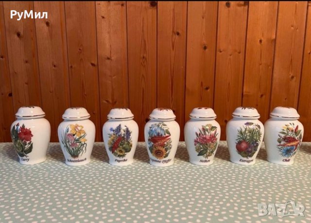 Порцеланови съдове за подправки с оригинална етажерка на "Crestley Collection", снимка 3 - Кутии за съхранение - 40205408