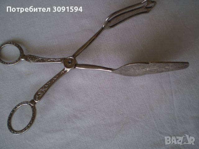 Щипка за сервиране на ястия салати  сребърно покритие
