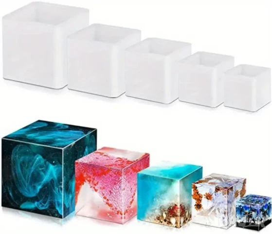 Молдове комплект 5 броя кубчета различни размери , снимка 3 - Форми - 50579020