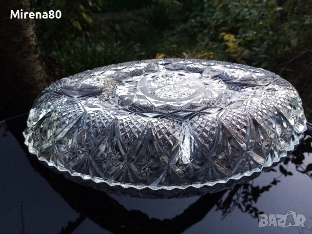 Кристално плато за разядки, снимка 3 - Чинии - 52268671