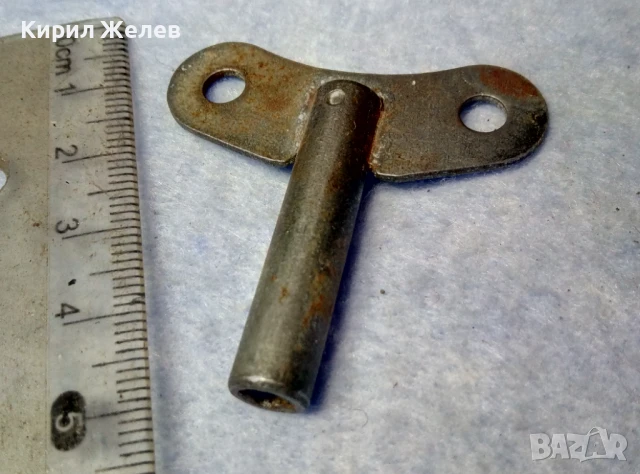 Стар КЛЮЧ за СТЕНЕН ЧАСОВНИК за НАВИВАНЕ на МЕХАНИЗМА 26189, снимка 5 - Антикварни и старинни предмети - 51277641