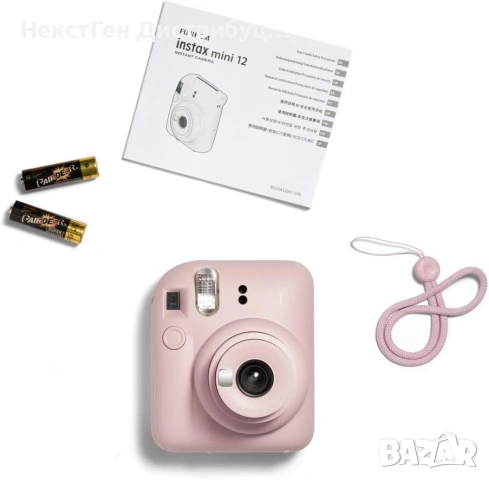 Fujifilm Instax Mini 12 Pink Instant Camera | Нов | 24м Гаранция, снимка 4 - Фотоапарати - 53948362