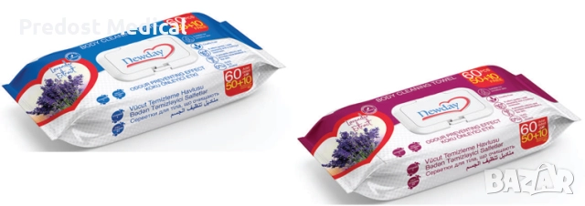 Мокри кърпички за почистване на тяло Newday Body Cleaning - 60 броя в пакет