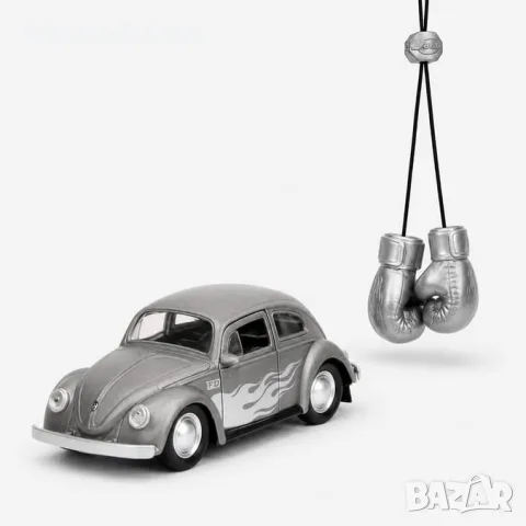 Метална кола VW Beetle 1:32 с боксови ръкавици комплект 4 цвята, снимка 3 - Коли, камиони, мотори, писти - 56160053