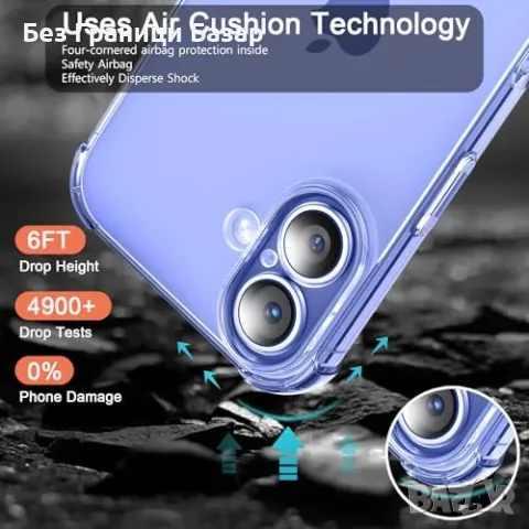 Нов кейс Калъф за iPhone 16 Plus с протектори - против надраскване, снимка 7 - Калъфи, кейсове - 48029934