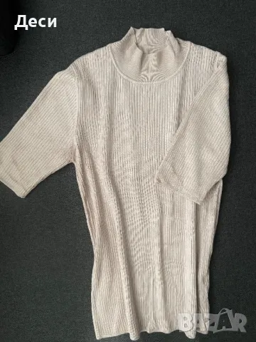 Плетена блуза с къс ръкав S-M