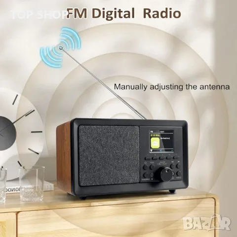 BIAOQINBO Dab/Dab+ радио с Bluetooth 5.0 Цифрово FM радио Носталгично преносимо радио, снимка 5 - Радиокасетофони, транзистори - 48724012