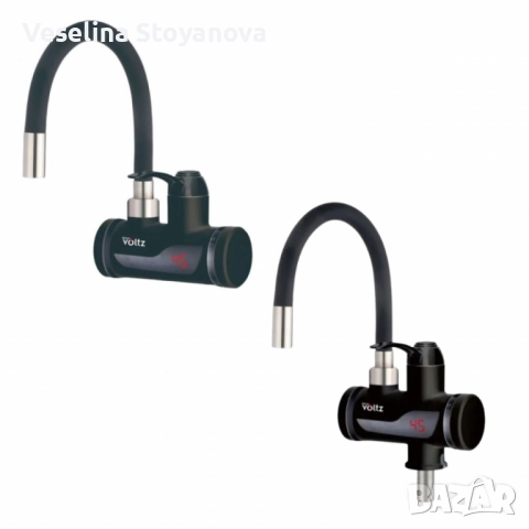 Нагревател за вода Voltz - За стена или плот, 3300W, Черен