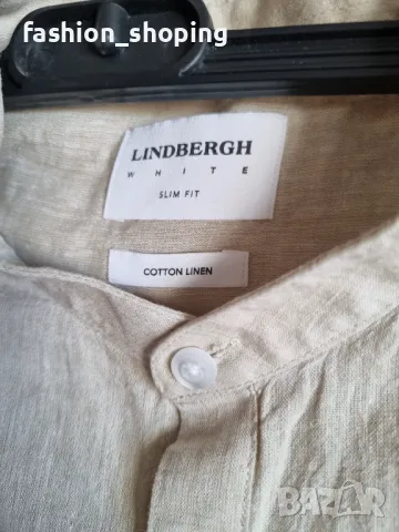 Мъжка риза ( лен и памук) Lindbergh, размер L, снимка 5 - Ризи - 48823462