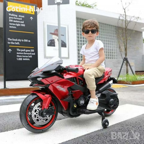 Акумулаторен МОТОР Ninja Duo 12V меки гуми с Кожена седалка, снимка 12 - Детски велосипеди, триколки и коли - 34368493