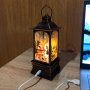 3188 Светещ коледен фенер с USB, 20 см, снимка 4