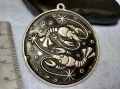СБХ BULGARIE Стар ЗОДИАКАЛЕН МЕДАЛЬОН ЗОДИЯ РАК - ХУДОЖЕСТВЕНА МАЙСТОРСКА ИЗРАБОТКА 49331, снимка 3