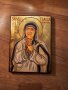 Старинна ръчно рисувана икона на Майка Тереза от Калкута  - светица грижеща се за най-бедните и болн