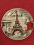 Сувенирна, порцеланова чиния, Париж. , снимка 4