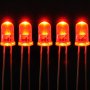 5мм Дифузни червени светодиоди 2500mcd/20mA, 60 градуса, снимка 3