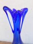 Уникална ръчно изработена ваза от кобалтово стъкло. №0470, снимка 2