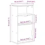 vidaXL Страничен шкаф с чекмедже ODDA White 40x24x79 cm, снимка 10