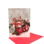 4190 Голяма поздравителна картичка за Коледа и Нова Година, с червен плик, снимка 2