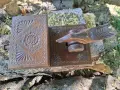 Стара Дървена Кутия за Цигари с Дърворезба и Птица от Соца, снимка 6