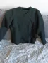 Вълнен тъмно зелен употребяван пуловер , снимка 2