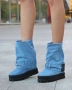 Боти на платформа - син деним, снимка 3