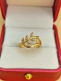 Красиви дамски пръстени медицинска стомана с18 каратово златно покритие , снимка 6
