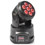 Диско прожектор 7 led mini moving head лед с въртяща се глава, снимка 6