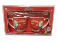 Комплект от 2 керамични чаши с лъжица, коледна тематика, опаковани в подходяща кутия, снимка 3
