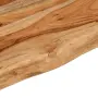 vidaXL Стенен рафт, 120x20x2,5 см, правоъгълен, масив акация, жив ръб, снимка 6